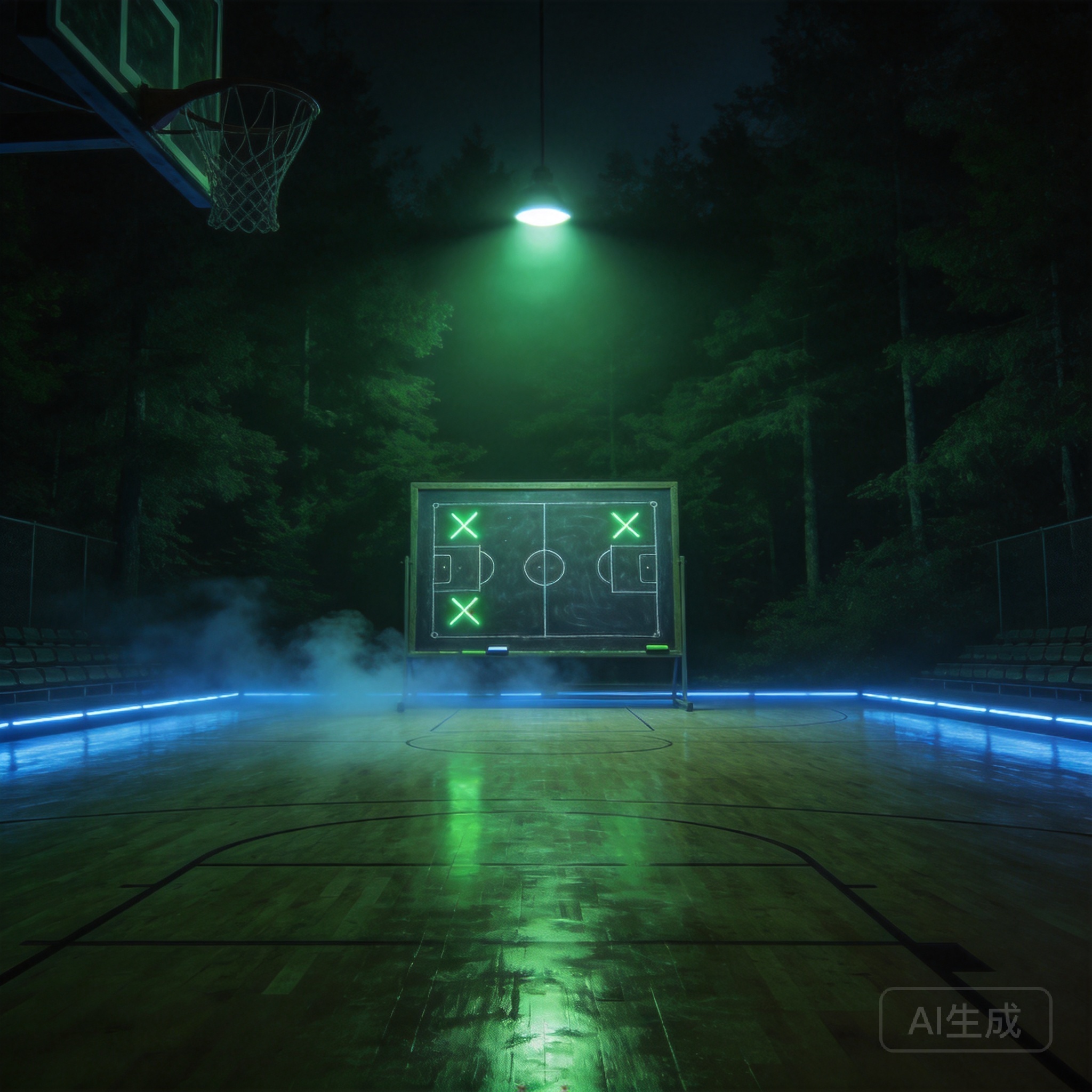苦力王直播NBA主题插画
